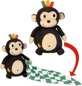 Kuscheltier mit Schnuffeltuch Affe