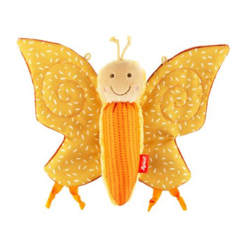 Knistertuch Schmetterling gelb