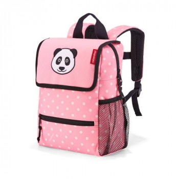 Backpack kids panda dots pink