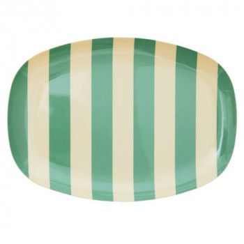 Tablett Green Stripes